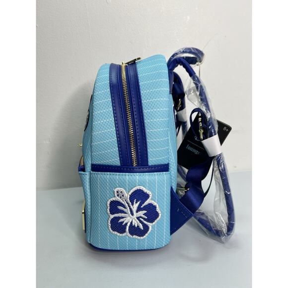 New Loungefly Team Stitch 626 Jersey Series Mini Cosplay Blue Backpack main image 10